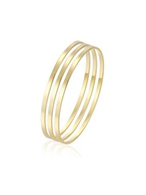 Trio Bangle Bracelet 14k Gold Plated Luxury Jewelry